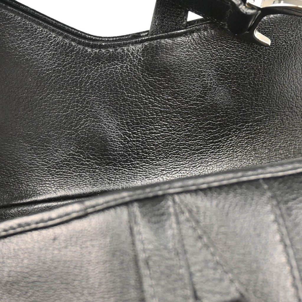 Christian Dior 2004 Black Leather Saddle Handbag