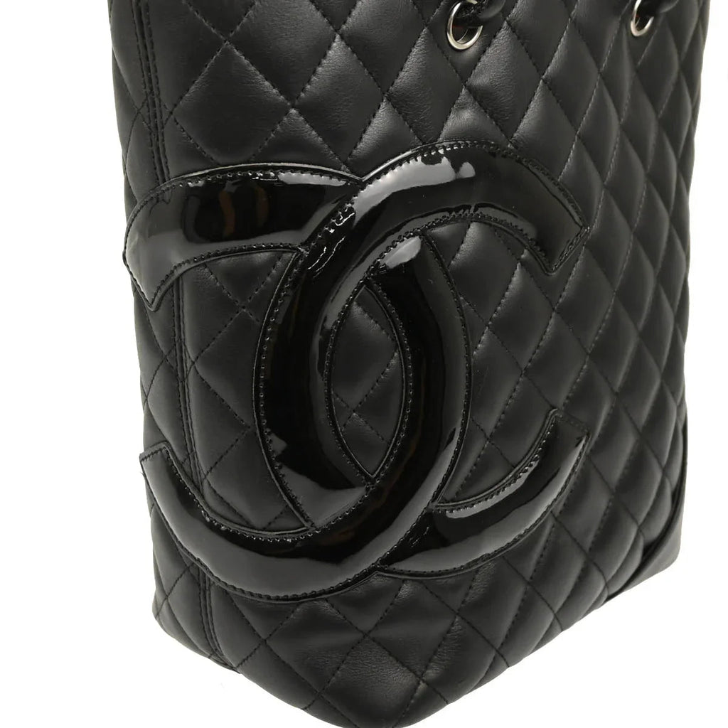 Chanel 2008-2009 Black Calfskin Cambon Ligne Tote Handbag