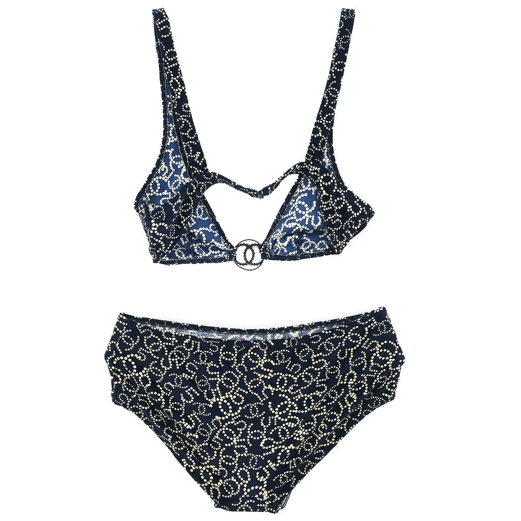 Chanel 2006 Swimsuit Bikini Navy #34