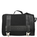 Chanel 2005-2006 Black Felt Nylon Sport Line 2way Shoulder Handbag