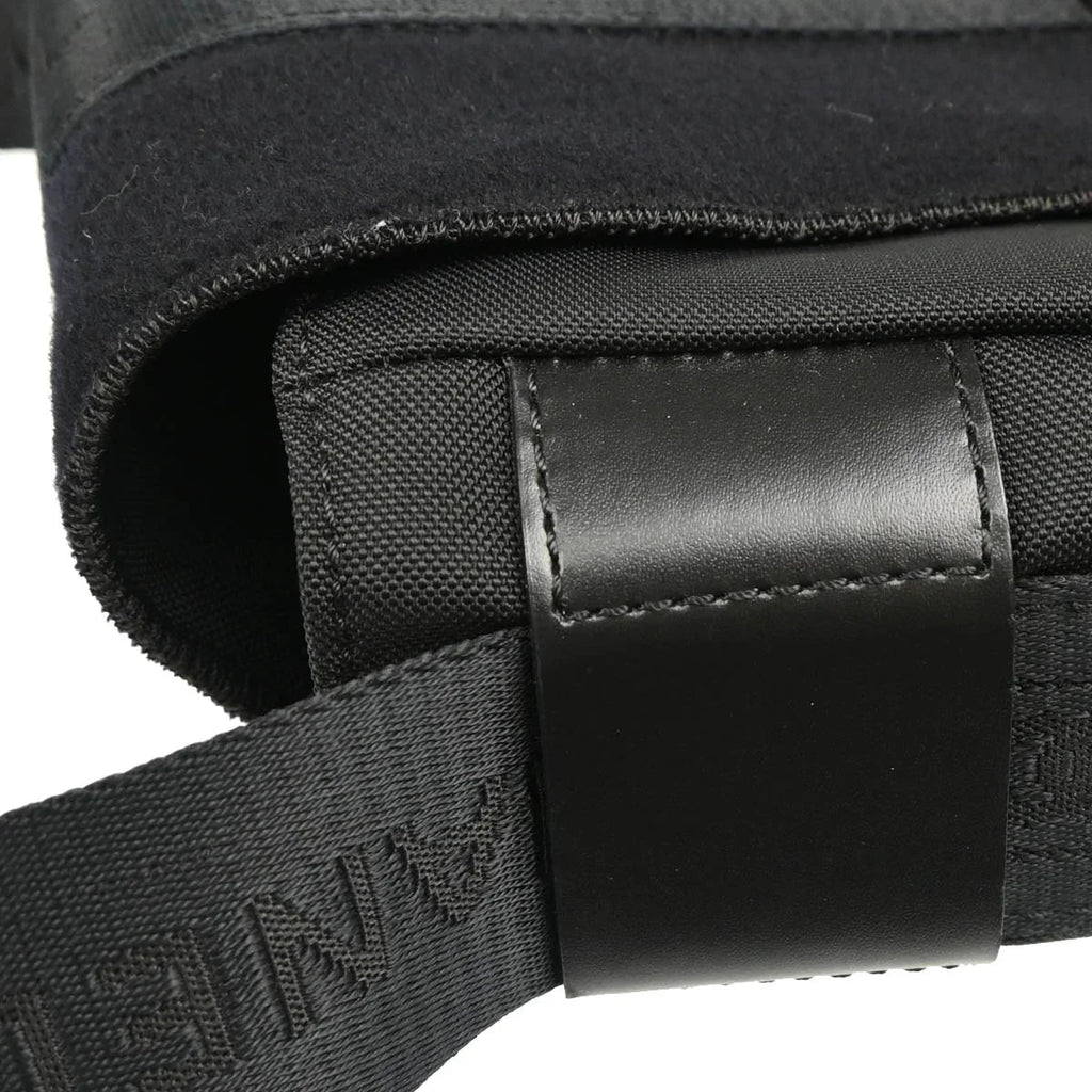 Chanel 2005-2006 Black Felt Nylon Sport Line 2way Shoulder Handbag