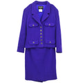 Chanel 1995 Setup Suit Jacket Skirt Purple #42