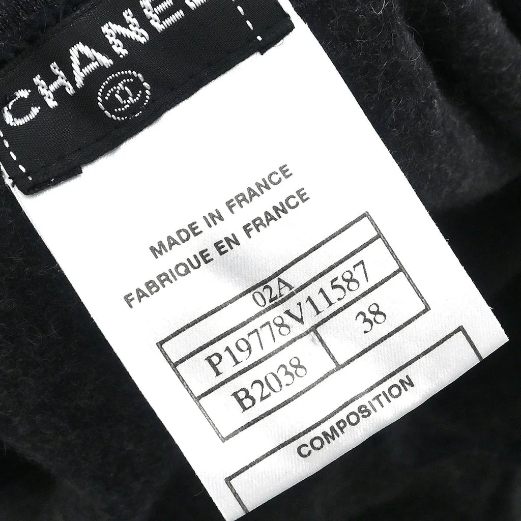 Chanel 2002 Long Short Pants 2way Dark Gray #38