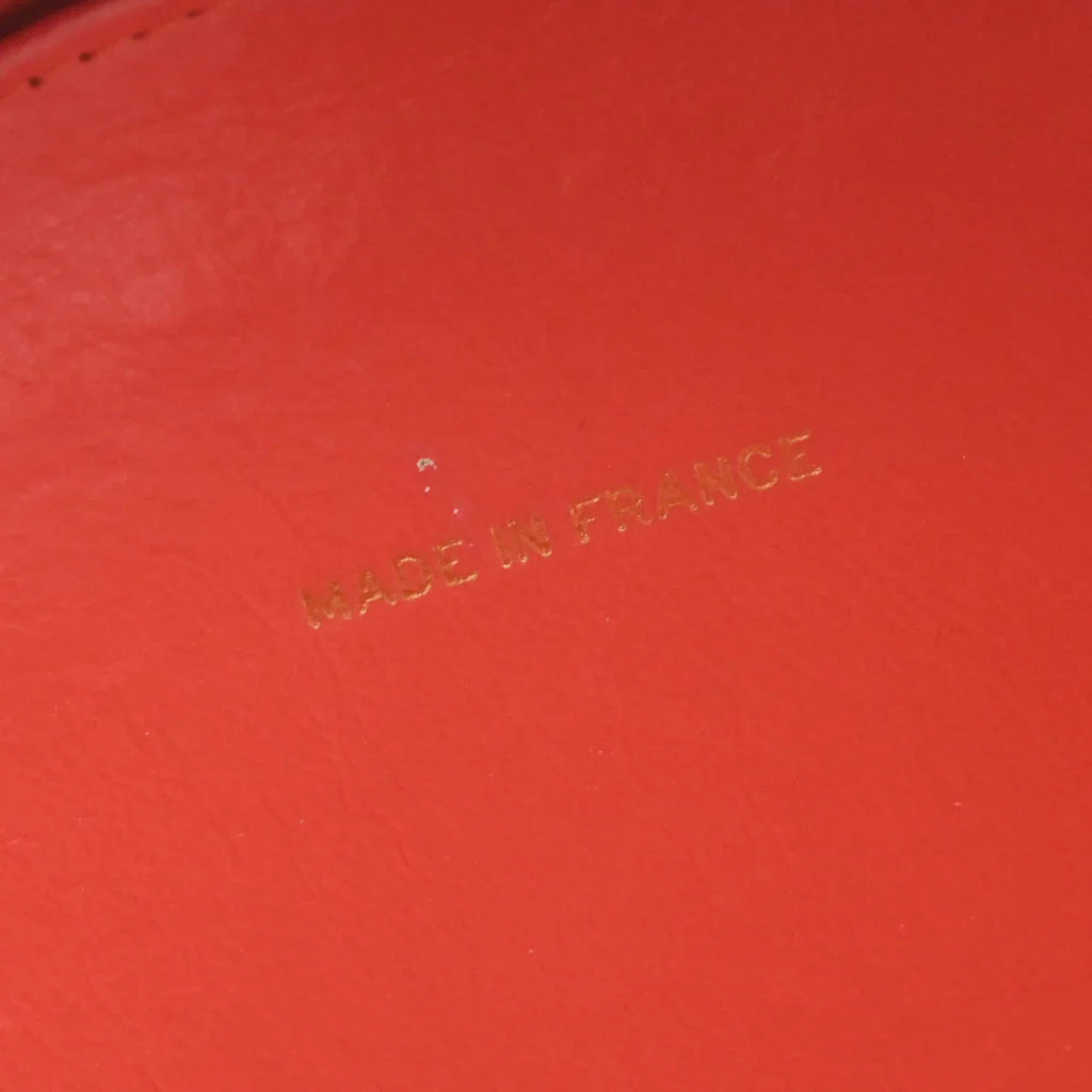 Chanel Red Patent Leather Round Vanity Handbag