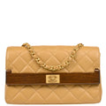 Chanel Beige Caviar Shoulder Bag