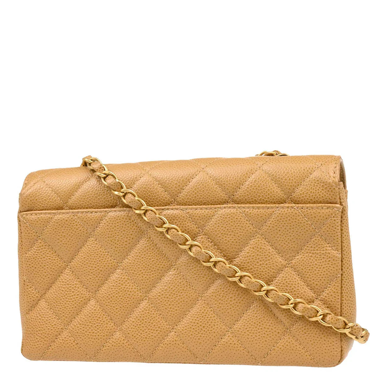 Chanel Beige Caviar Shoulder Bag