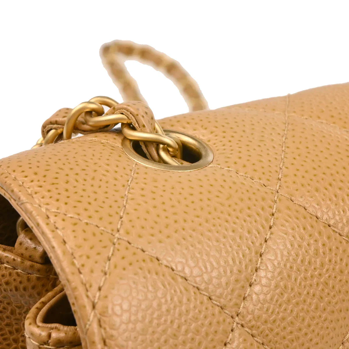 Chanel Beige Caviar Shoulder Bag