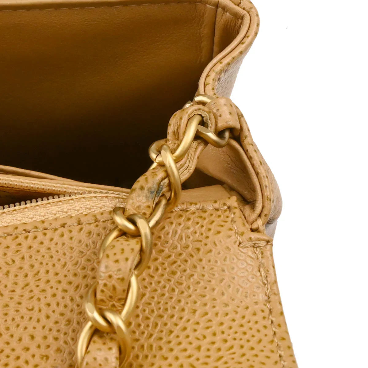 Chanel Beige Caviar Shoulder Bag