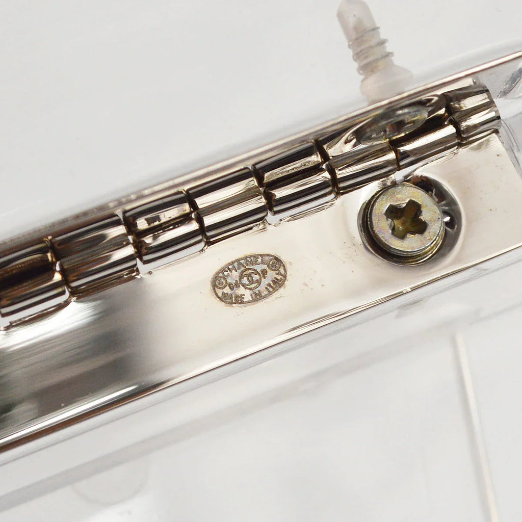 Chanel Clear Acrylic Cassette Tape Clutch Bag