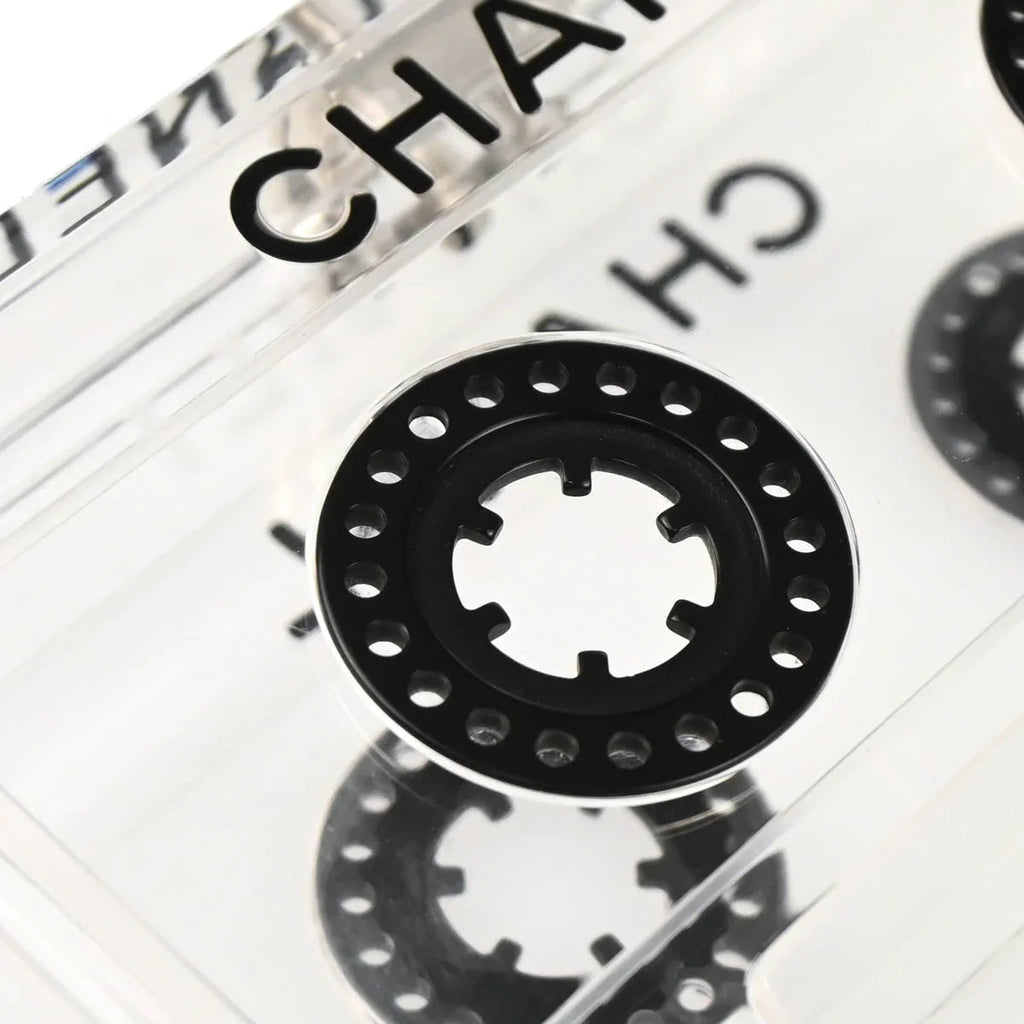 Chanel Clear Acrylic Cassette Tape Clutch Bag