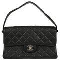 Chanel Black Caviar Double Sided Classic Flap Shoulder Bag