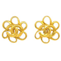 Chanel Flower Earrings Clip-On Gold 96P