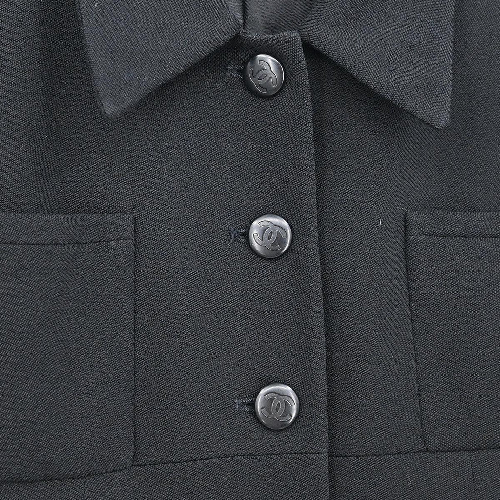 Chanel 1996 Single Breasted Jacket Black #36