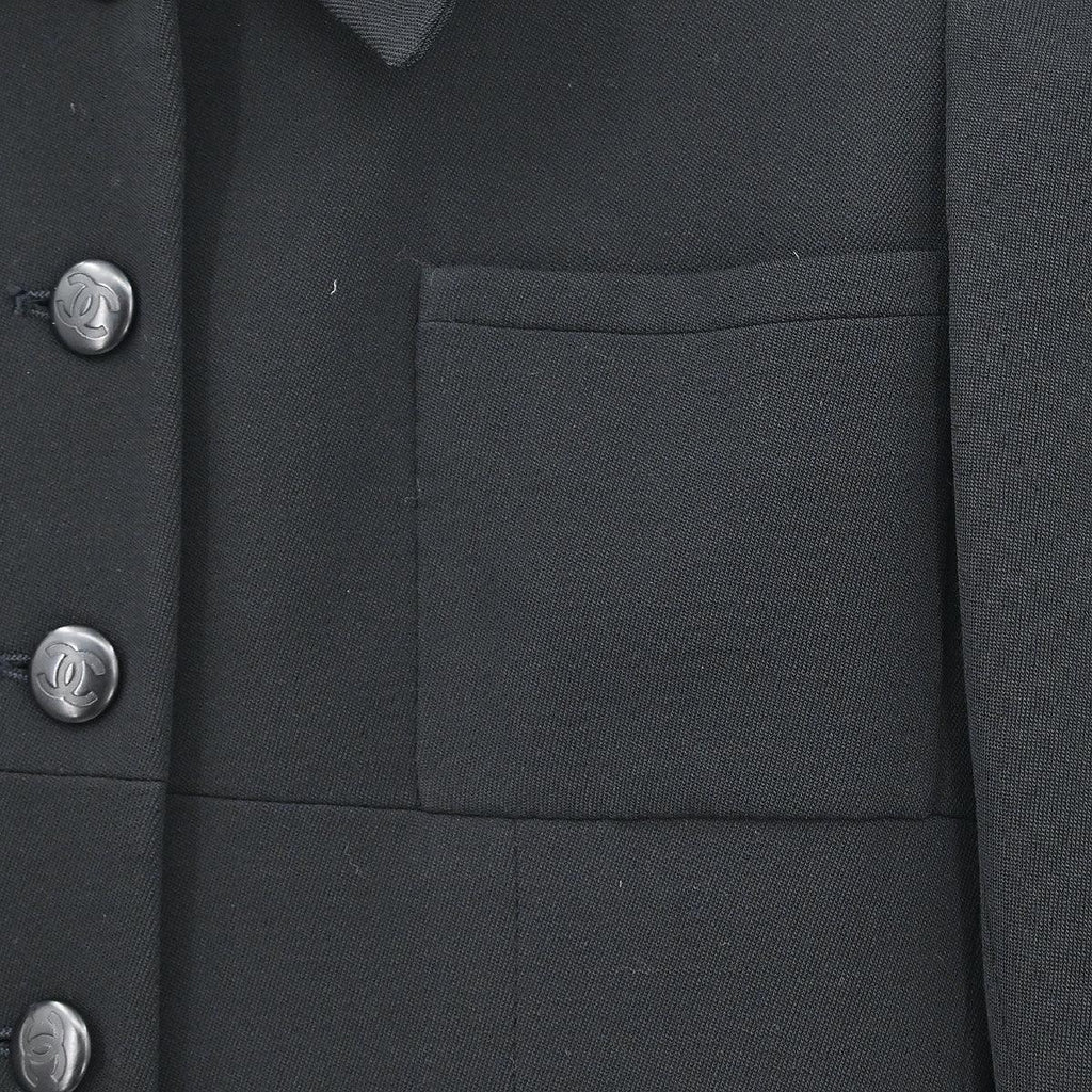 Chanel 1996 Single Breasted Jacket Black #36