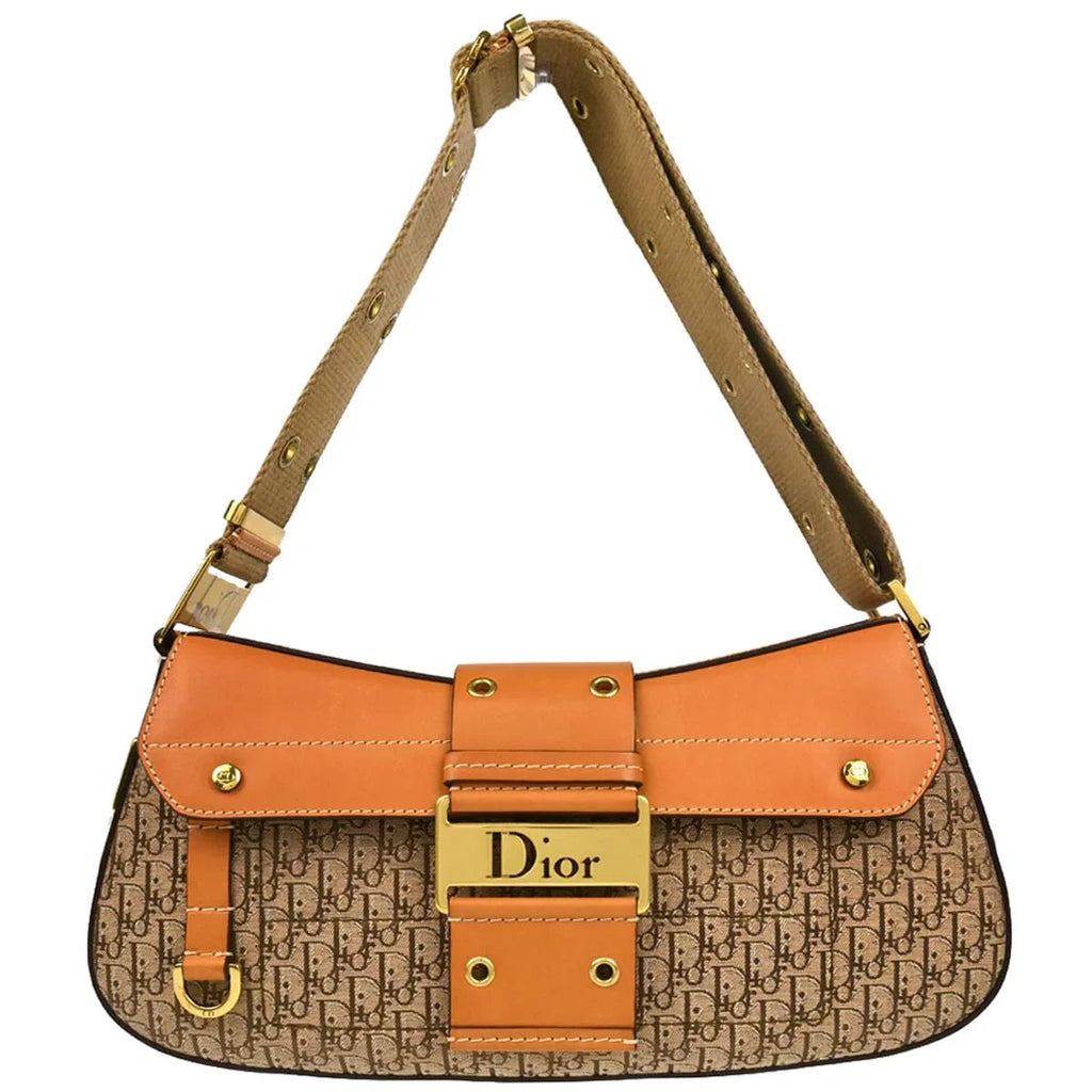 Christian Dior 2002 Brown Trotter Street Chic Columbus Shoulder Bag