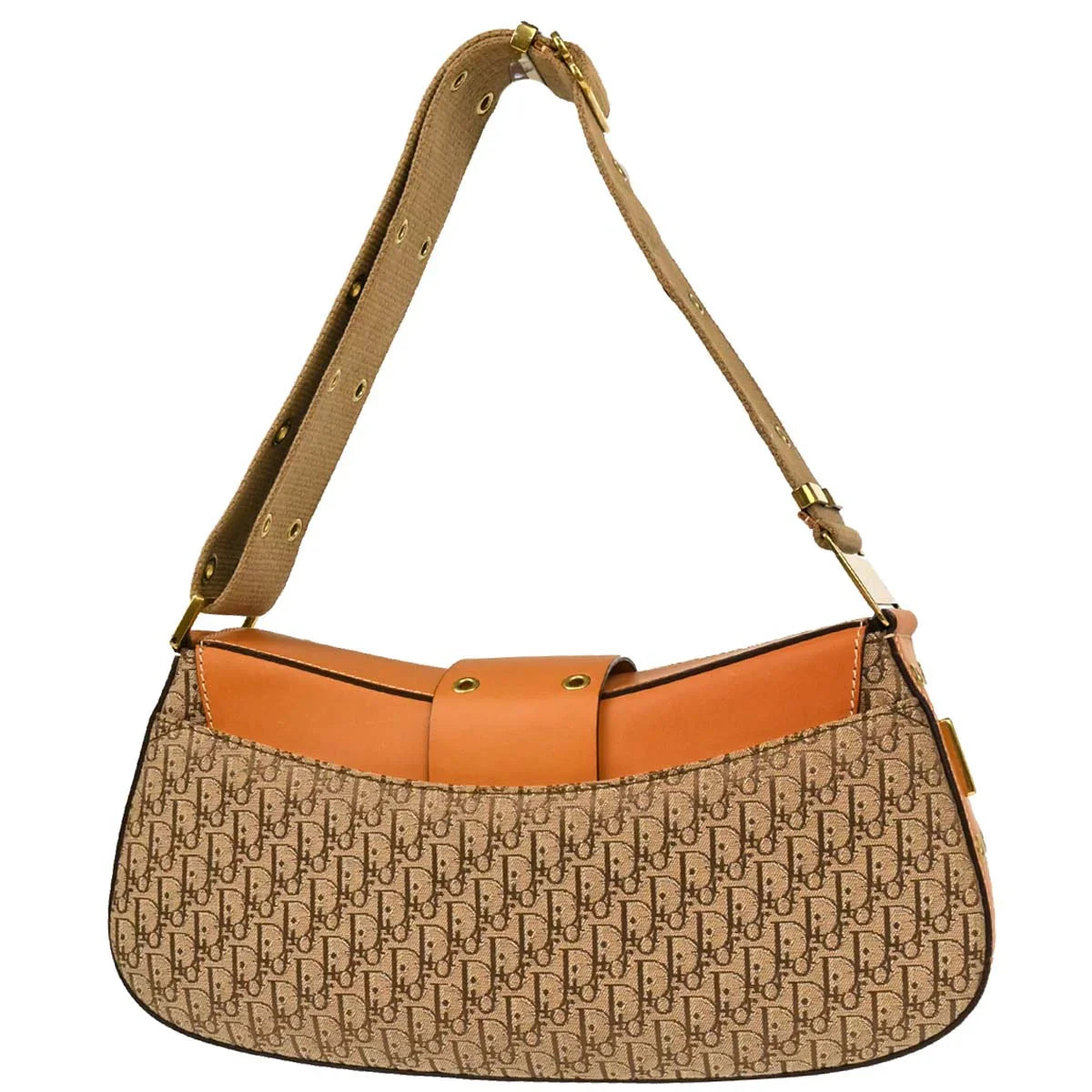 Christian Dior 2002 Brown Trotter Street Chic Columbus Shoulder Bag