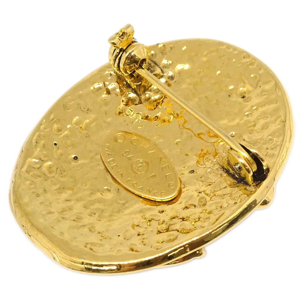 Chanel Oval Brooch Gold 94P