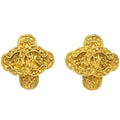 Chanel Cross Earrings Clip-On Gold 94A