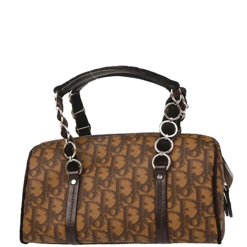 Christian Dior Brown PVC Trotter Romantic Handbag