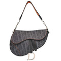 Christian Dior 2005 Navy Flight Trotter Saddle Handbag