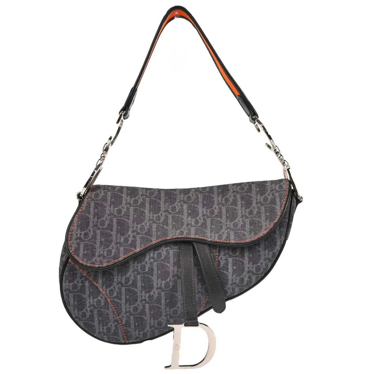 Christian Dior 2005 Navy Flight Trotter Saddle Handbag