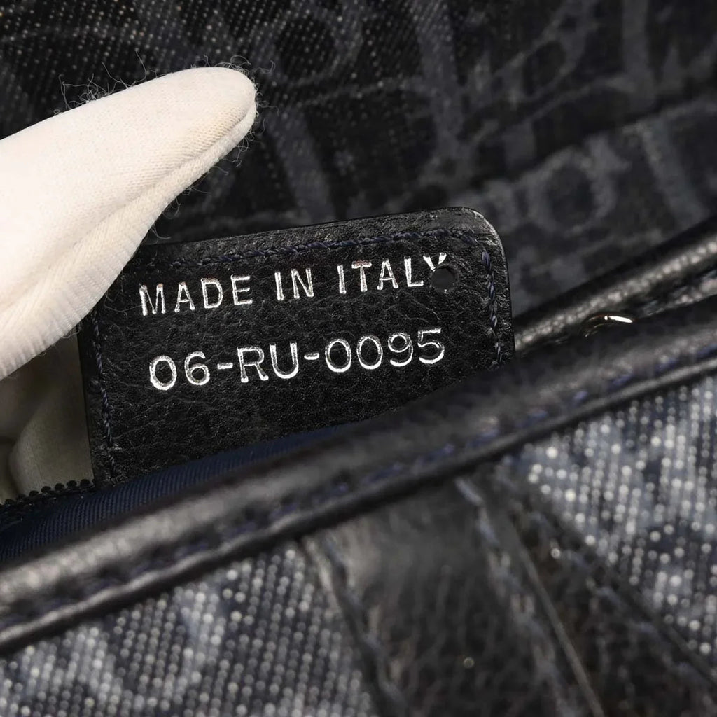 Christian Dior 2005 Navy Flight Trotter Saddle Handbag