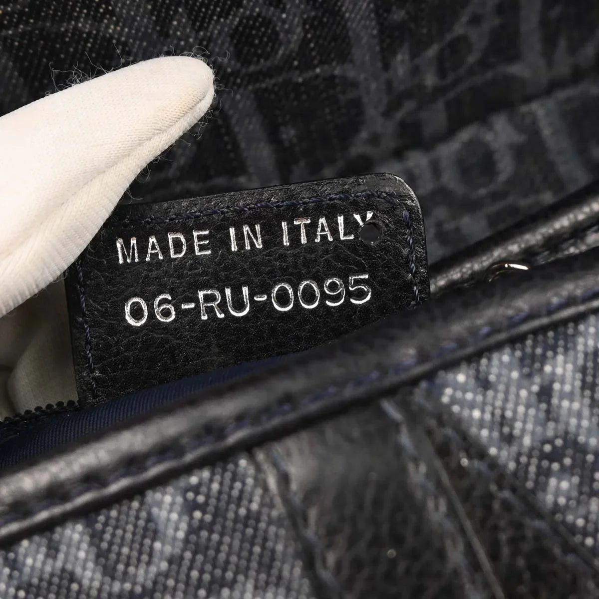 Christian Dior 2005 Navy Flight Trotter Saddle Handbag