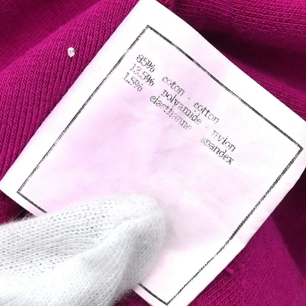 Chanel Short Sleeve Top Pink Velour #42