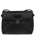 Chanel Black Satin Shoulder Bag
