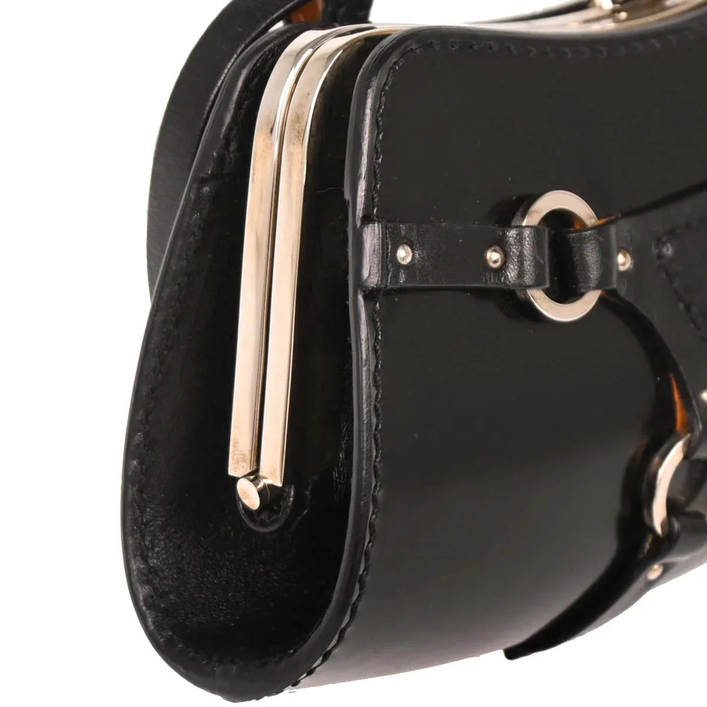 Christian Dior 2003 Black Leather Bondage Bum Bag #85
