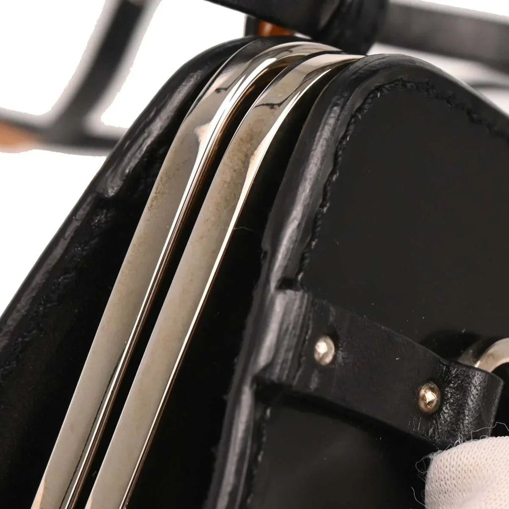 Christian Dior 2003 Black Leather Bondage Bum Bag #85