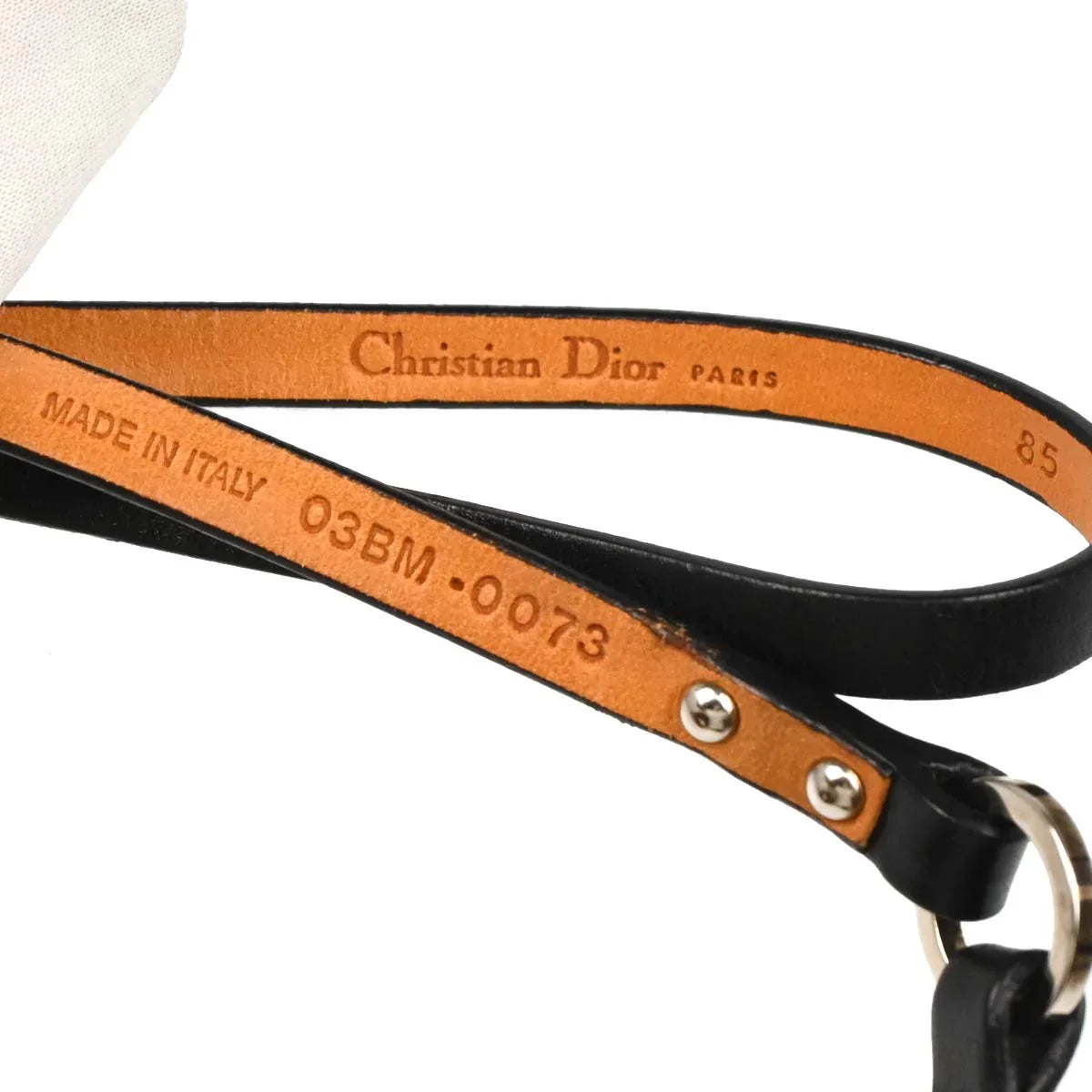 Christian Dior 2003 Black Leather Bondage Bum Bag #85