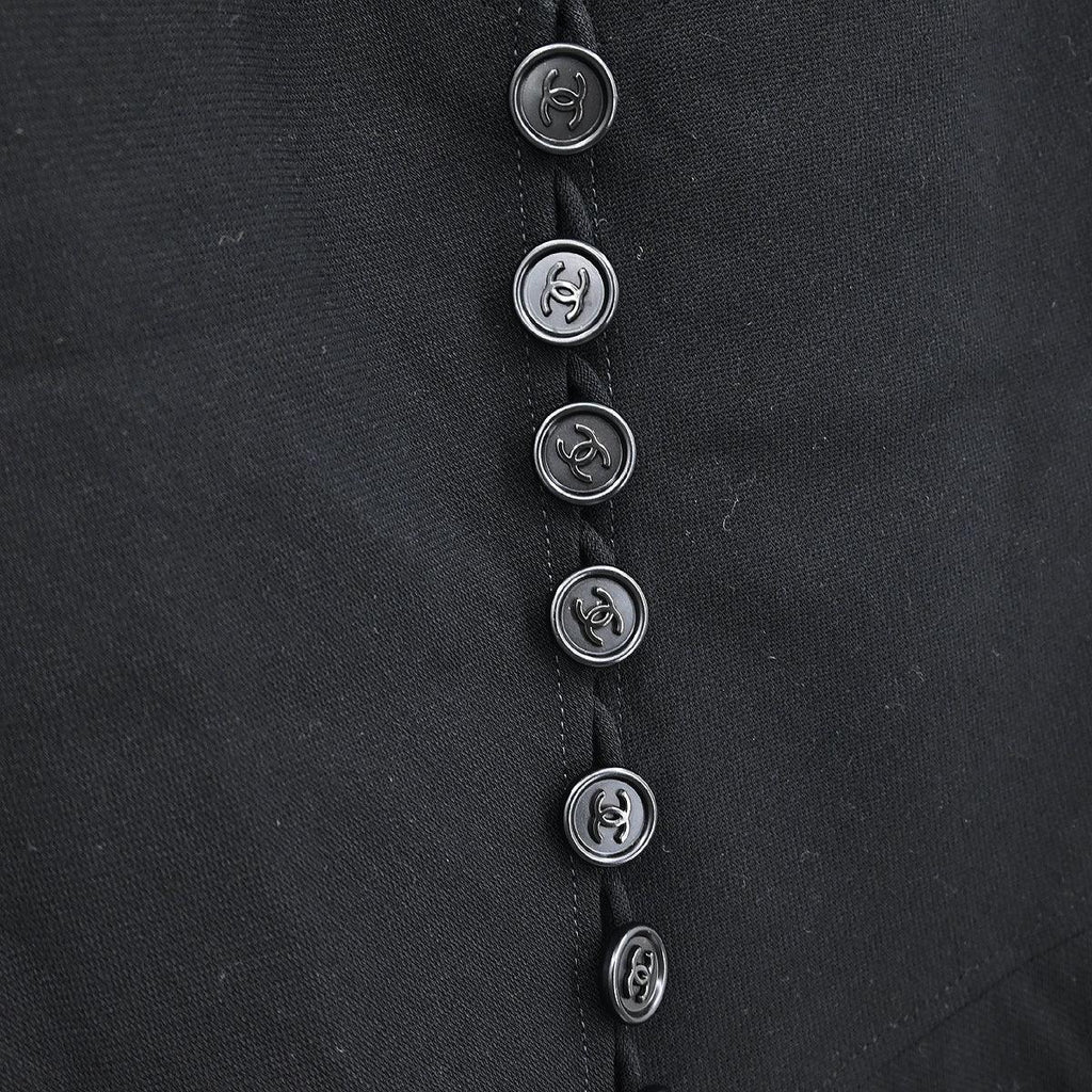 Chanel 1997 Short Sleeve Dress Black #38