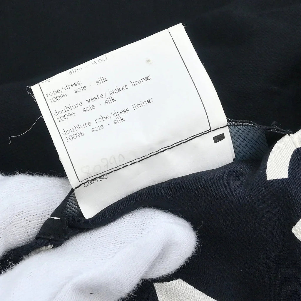 Chanel 1997 Short Sleeve Dress Black #38