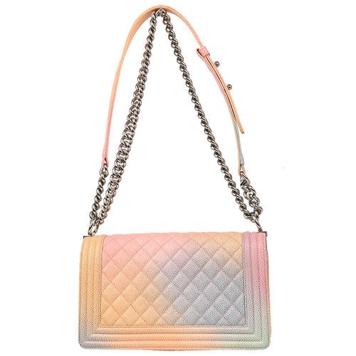 Boy Chanel 2018 Pastel Color Caviar Medium Shoulder Bag