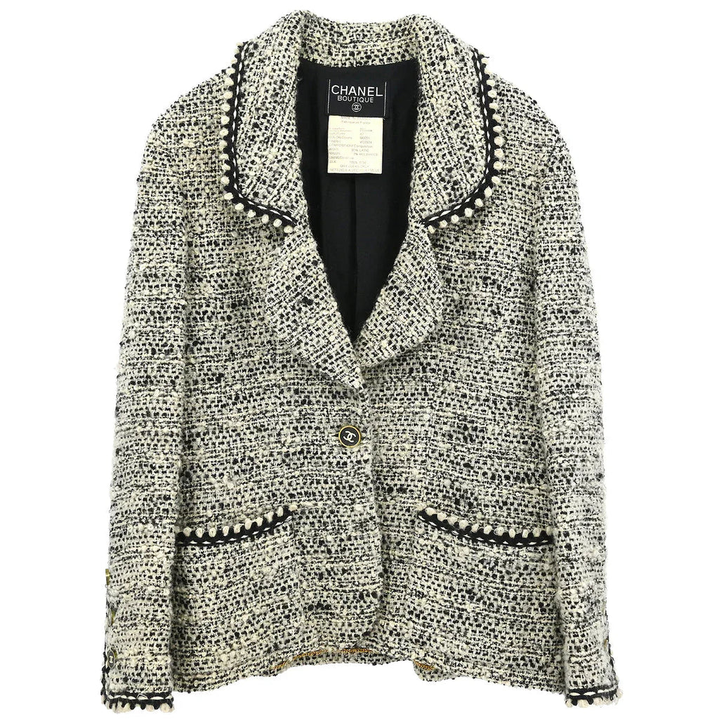 Chanel 1994 Single Breasted Jacket White #42