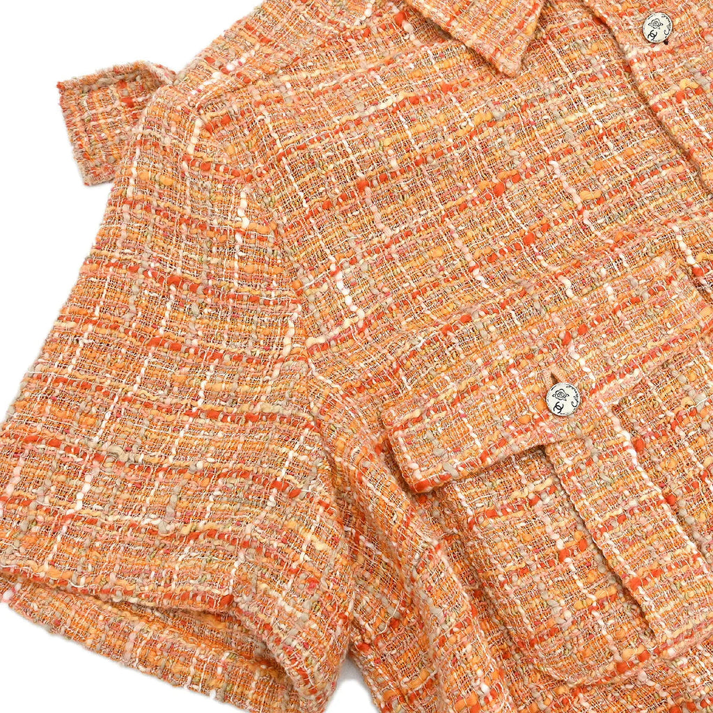 Chanel 2006 Sport Line Single Breasted Short Sleeve Jacket Orange #42