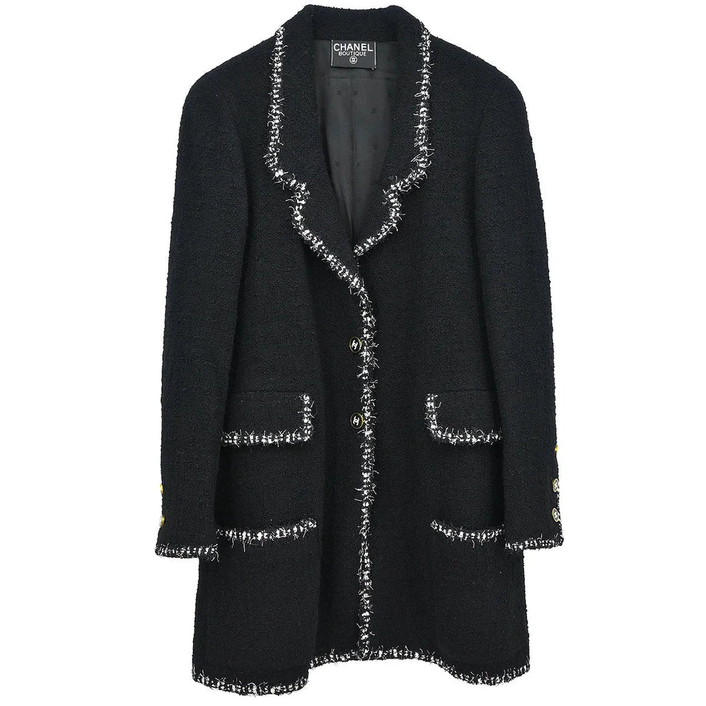 Chanel Single Breasted Jacket Black