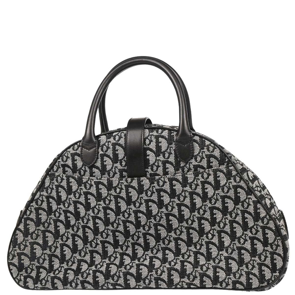 Christian 2002 Dior Black Double Saddle Trotter Handbag