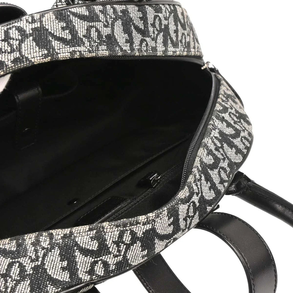Christian 2002 Dior Black Double Saddle Trotter Handbag