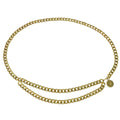 Chanel Gold Medallion Button Chain Belt 95P Small Good