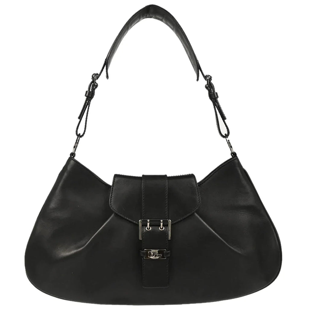 Christian Dior 2002 Black Leather Handbag