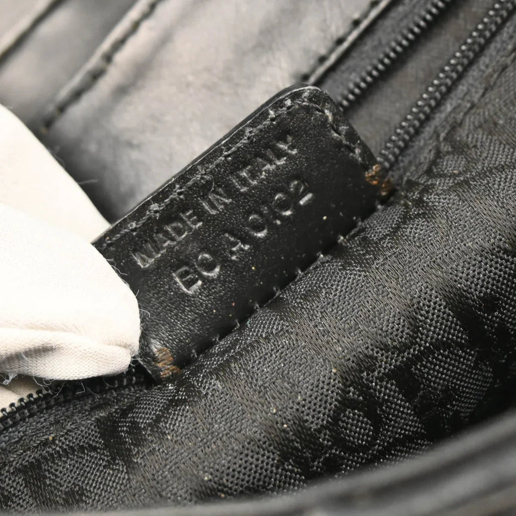 Christian Dior 2002 Black Leather Handbag
