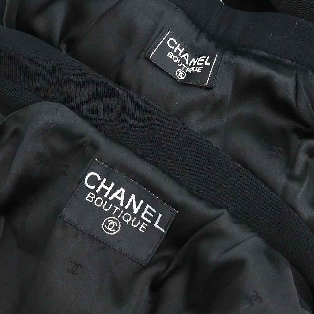 Chanel Setup Jacket Pants Black
