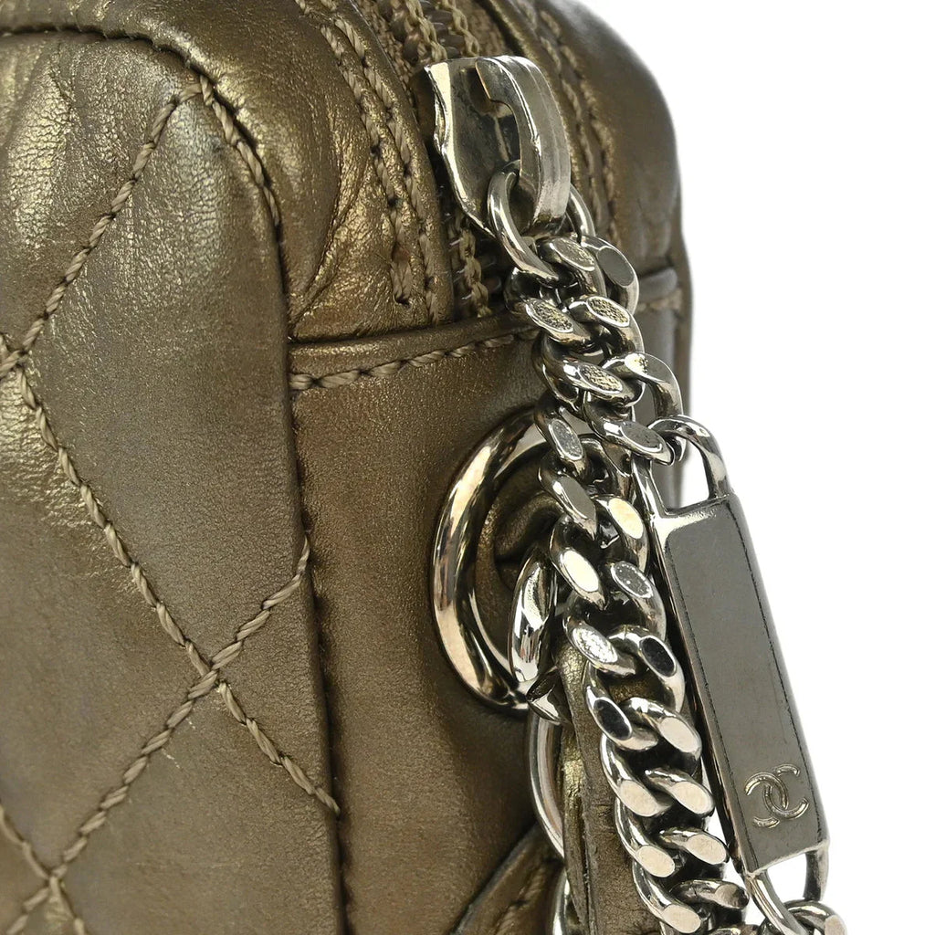 Chanel 2006-2008 Metallic Bronze Calfskin Cambon Ligne Handbag