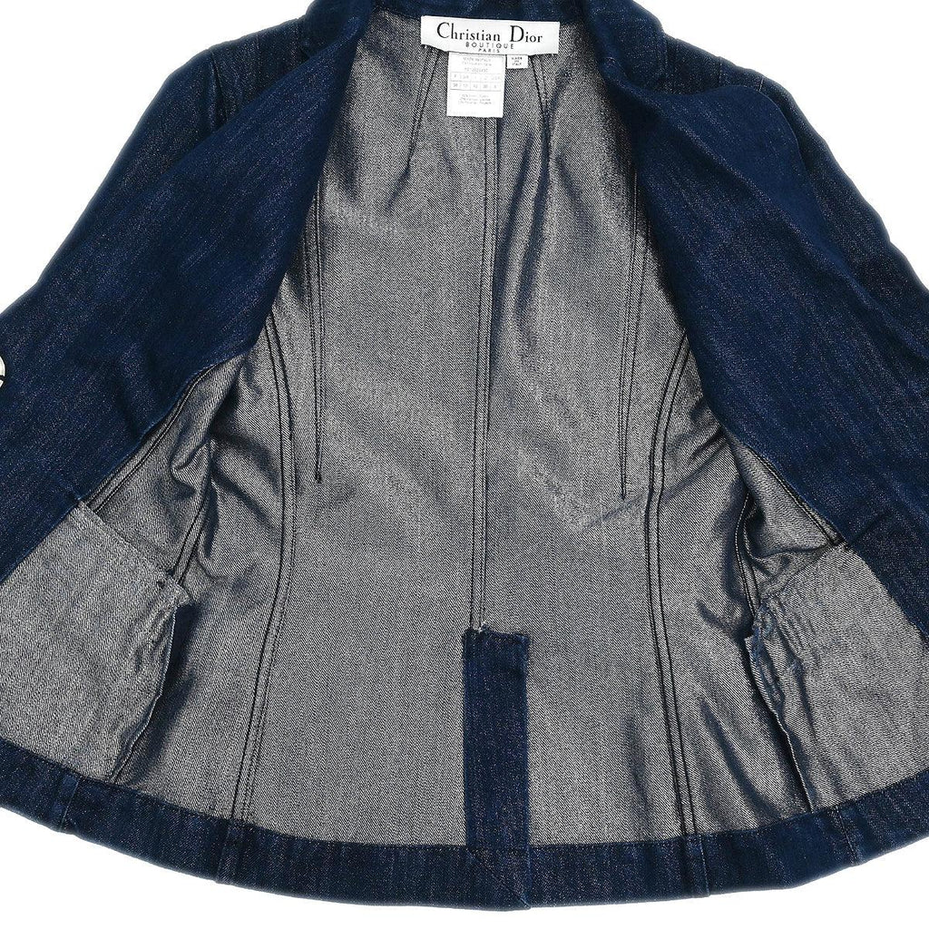 Christian Dior 2007 Single Breasted Denim Jacket Indigo #42