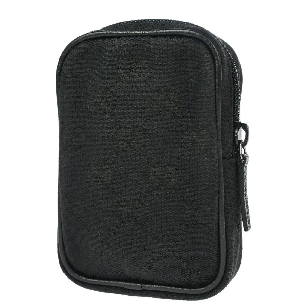 Gucci Black Canvas GG Cigarette Case Pouch