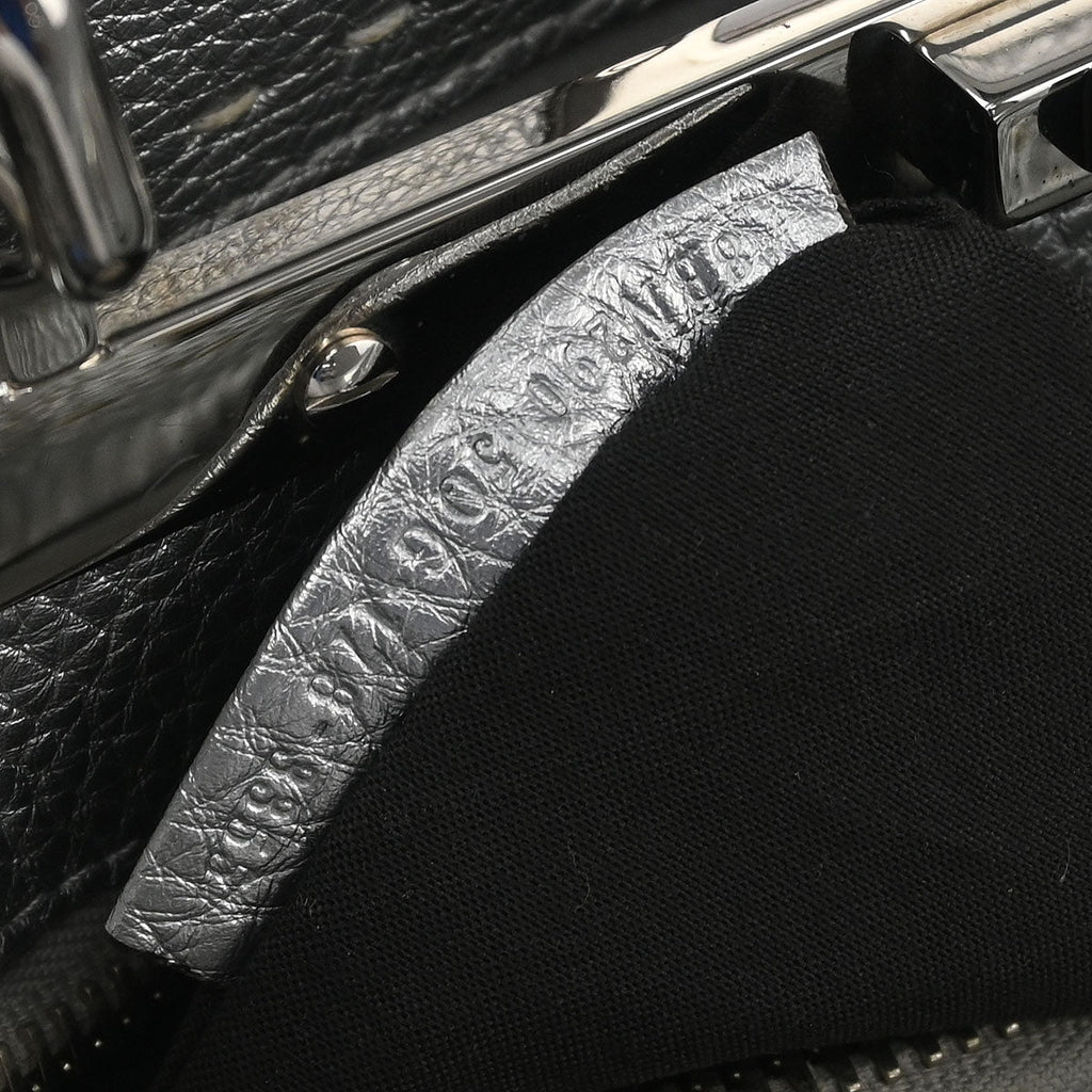 Fendi Silver Leather Peekaboo 2way Shoulder Handbag