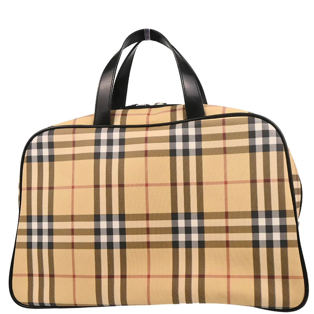 Burberry Beige Burberry Check Duffle Handbag