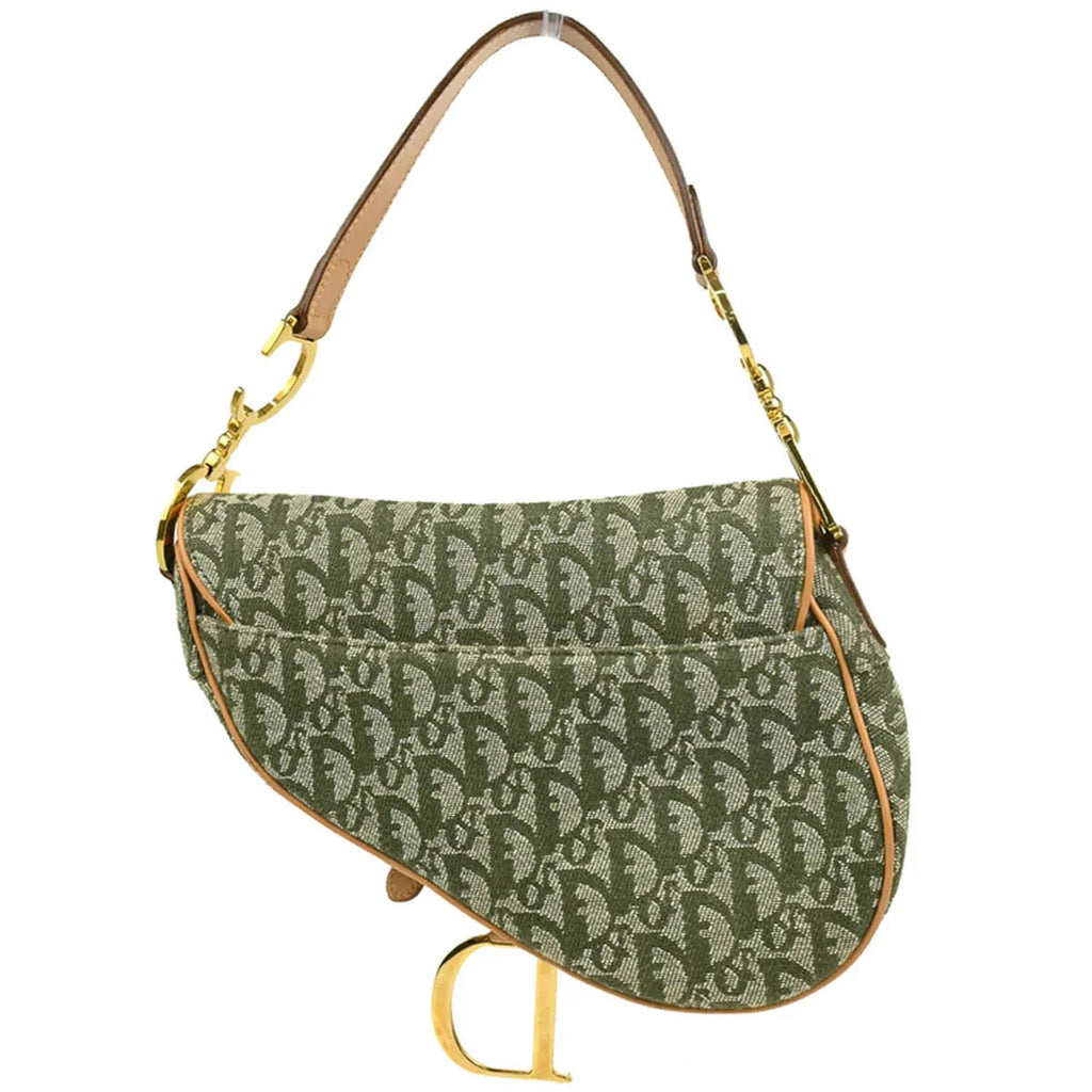 Christian Dior 2001 Green Trotter Saddle Handbag